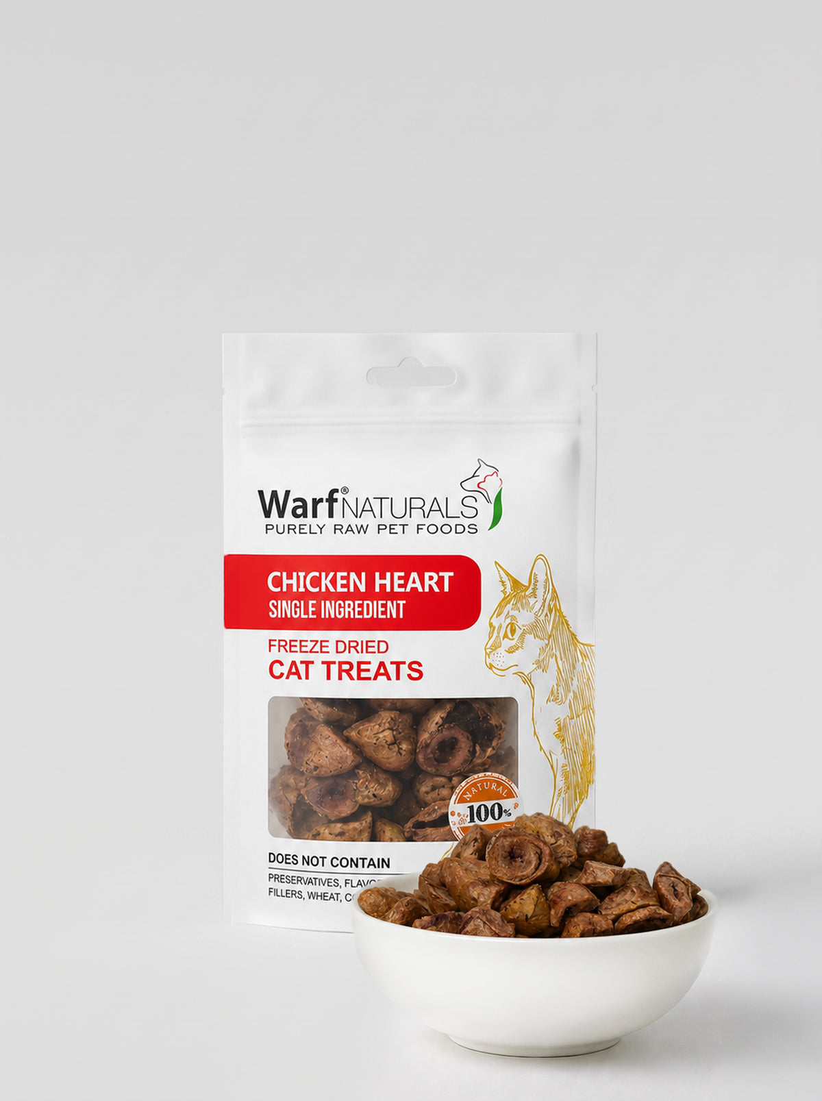 Freeze Dried Cat Treats - Chicken Heart