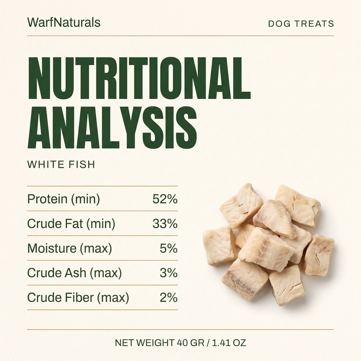 Freeze Dried Dog Treats - White Fish
