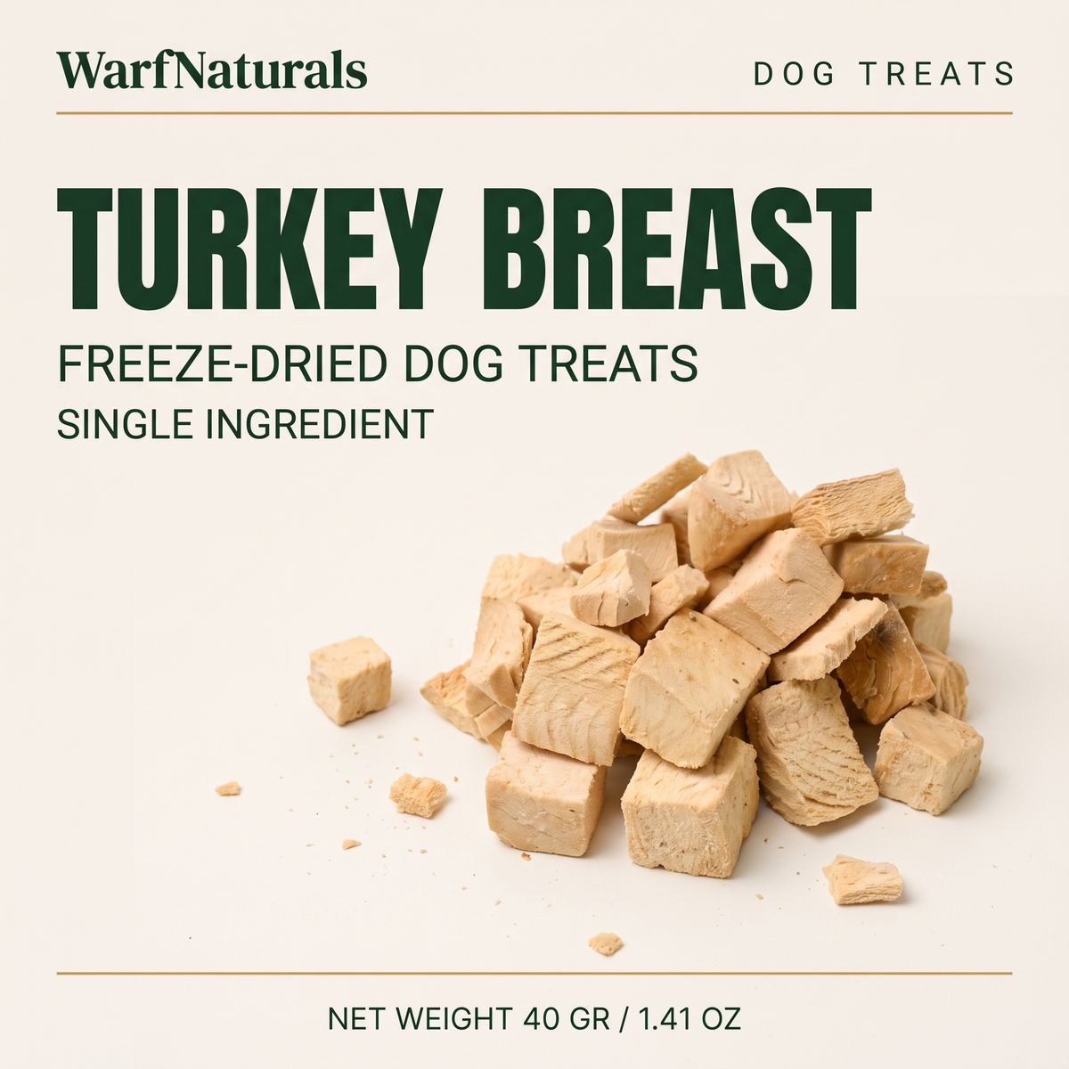 Freeze Dried Dog Treats - Turkey Breast